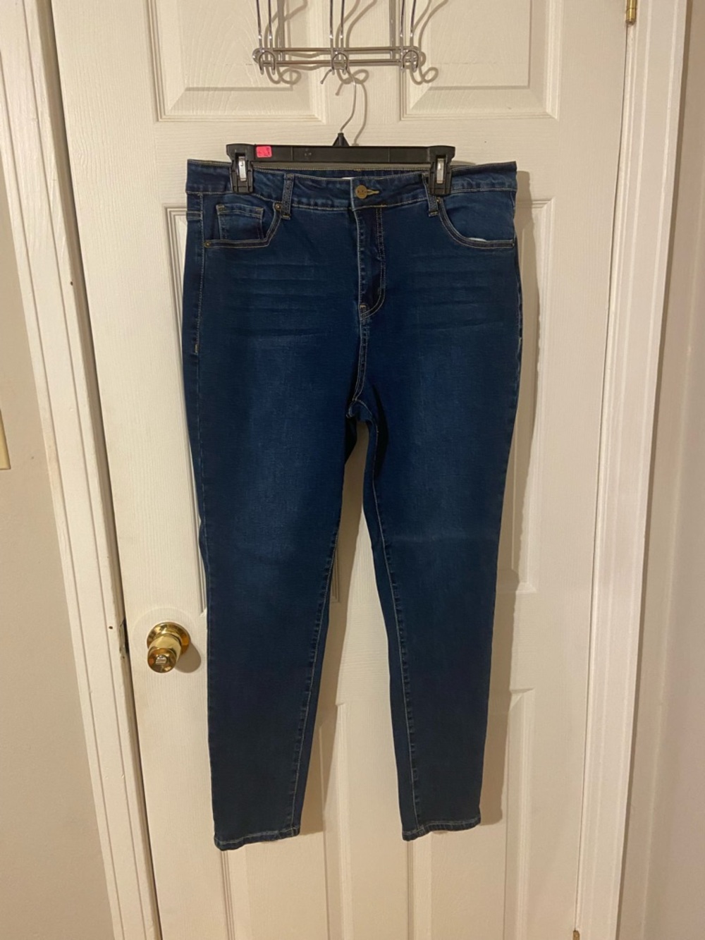 B.L.E.U. Women's Dark Blue Stretch Skinny Jeans